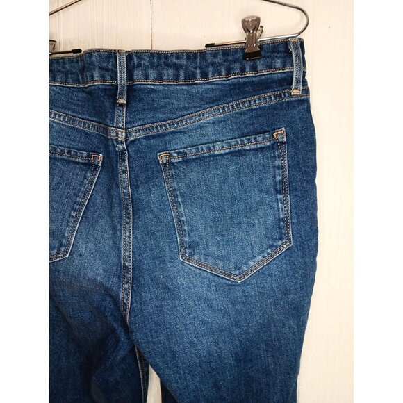 Old Navy Womens 12 Blue Denim Flare Extra High Rise Button Fly Jeans Stretch - Picture 4 of 6